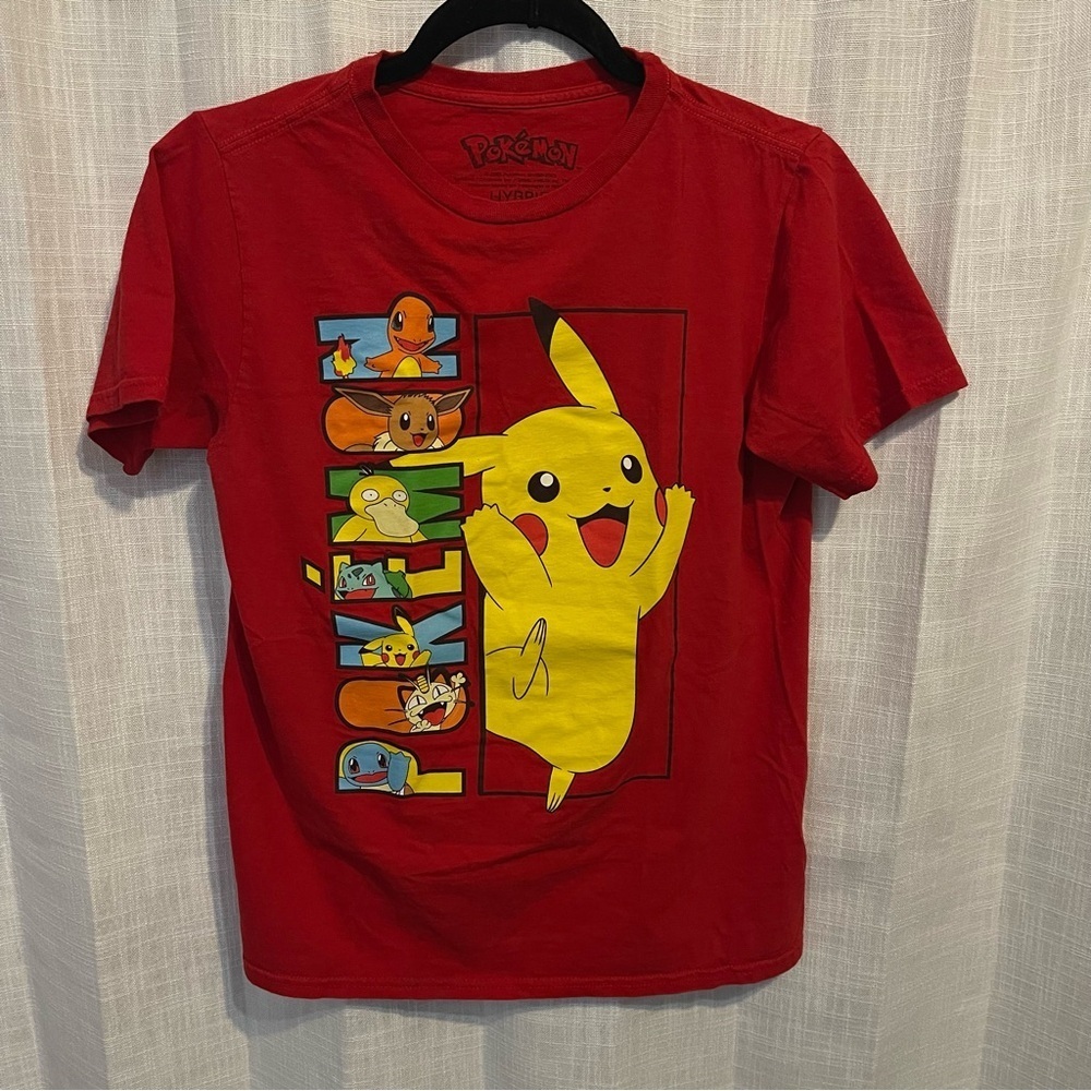 Pokemon Kids Short Sleeve Tees - Red, Green, Gray, Black, Blue bundle size XL